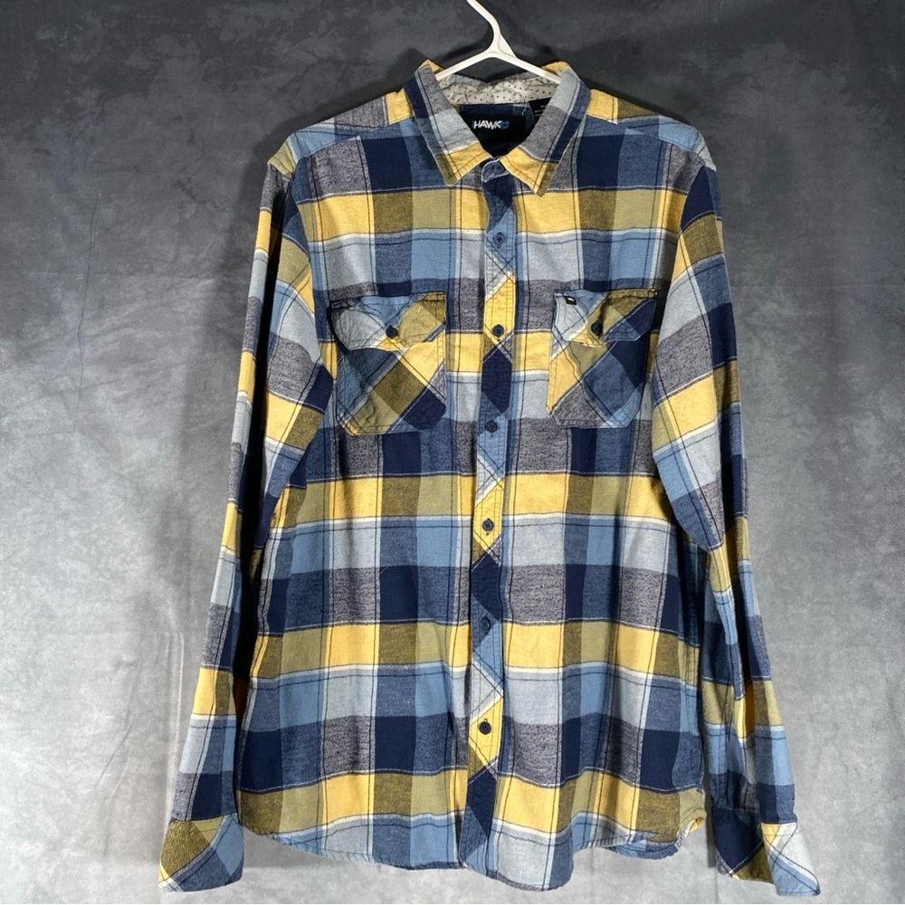 Tony‎ Hawk Men’s XL Skateboarding Flannel Plaid Button Down Streetwear Grunge